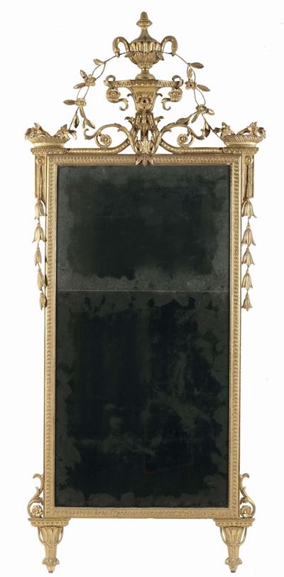 Specchiera in Legno Intagliato e Dorato, Toscana Ultimo Quarto XVIII Secolo