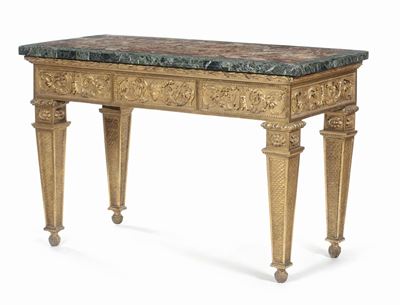 Console in Legno Intagliato e Dorato, Piemonte Ultimo Quarto XVIII Secolo