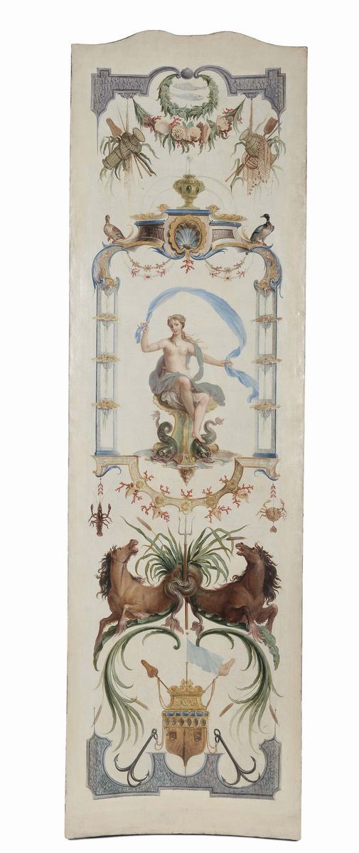 Scuola Francese del XVIII secolo Allegoria dell’acqua  - Asta Bartolozzi, Antiquari dal 1887 - Cambi Casa d'Aste