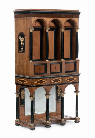 Secretaire Listrato in Noce e Limone, Vienna Inizi XIX Secolo