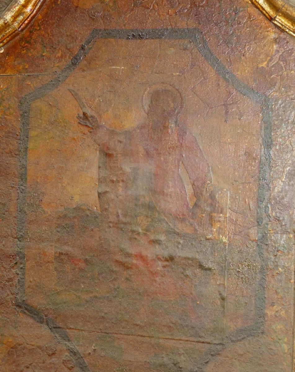Boiserie in Legno Laccata Formata da Vari Pannelli e Due Porte