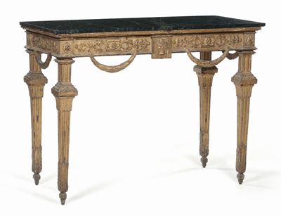 Console in Legno Intagliato e Dorato, XVIII Secolo