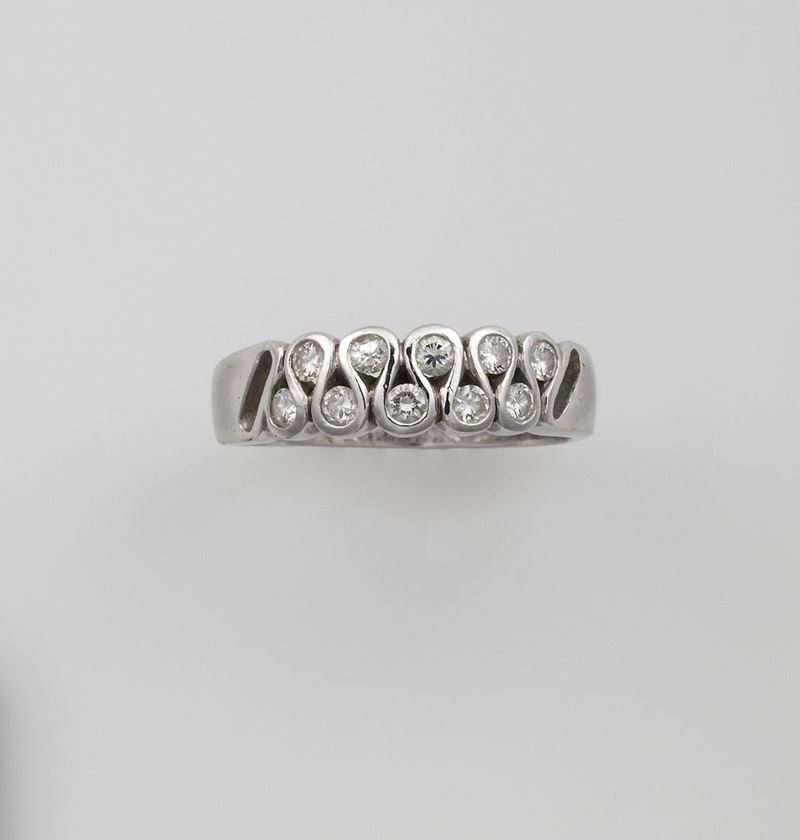 Anello con diamanti  - Auction Silvers and Jewels - Cambi Casa d'Aste