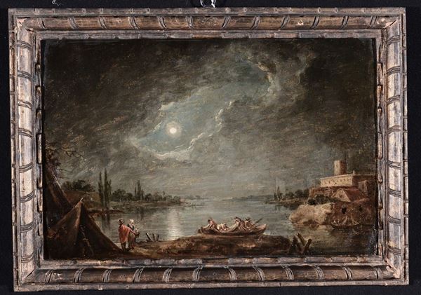 Anonimo dell'inizio del XIX secolo Paesaggi costieri con figure