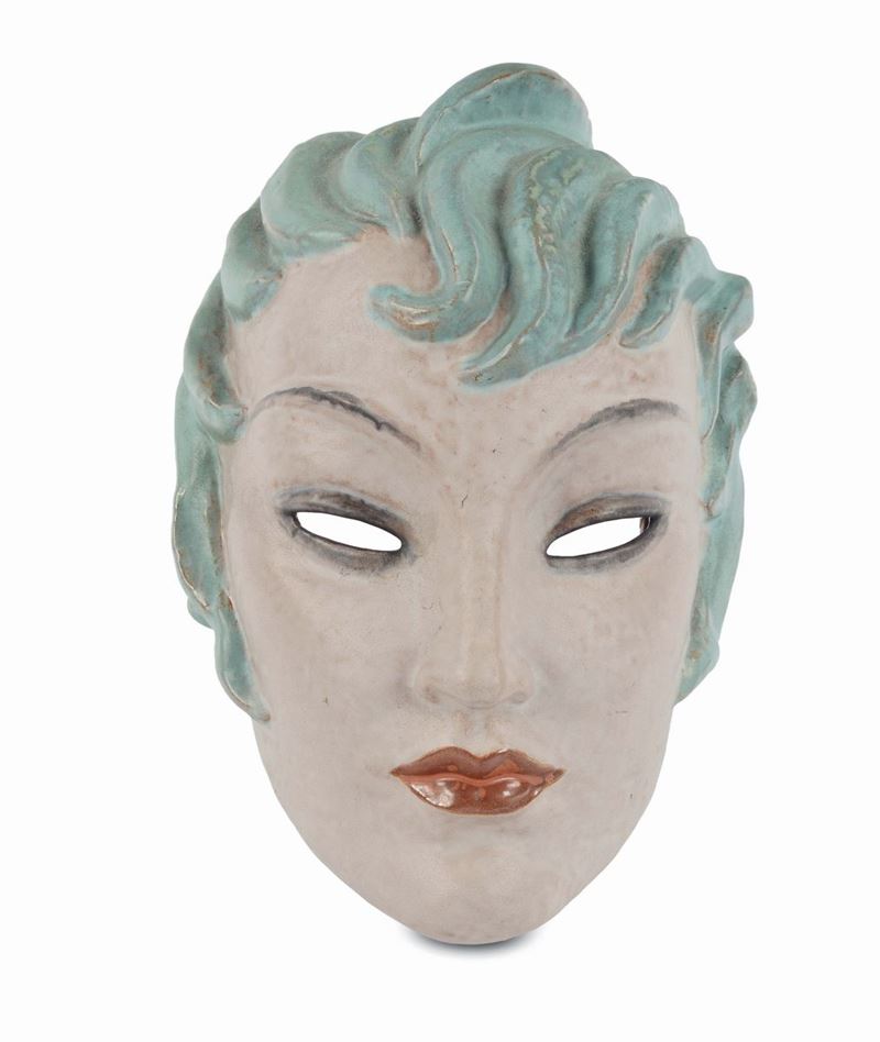 Rudolf Podany - Keramos - Austria Maschera da parete  - Asta Arti Decorative del XX secolo - Cambi Casa d'Aste