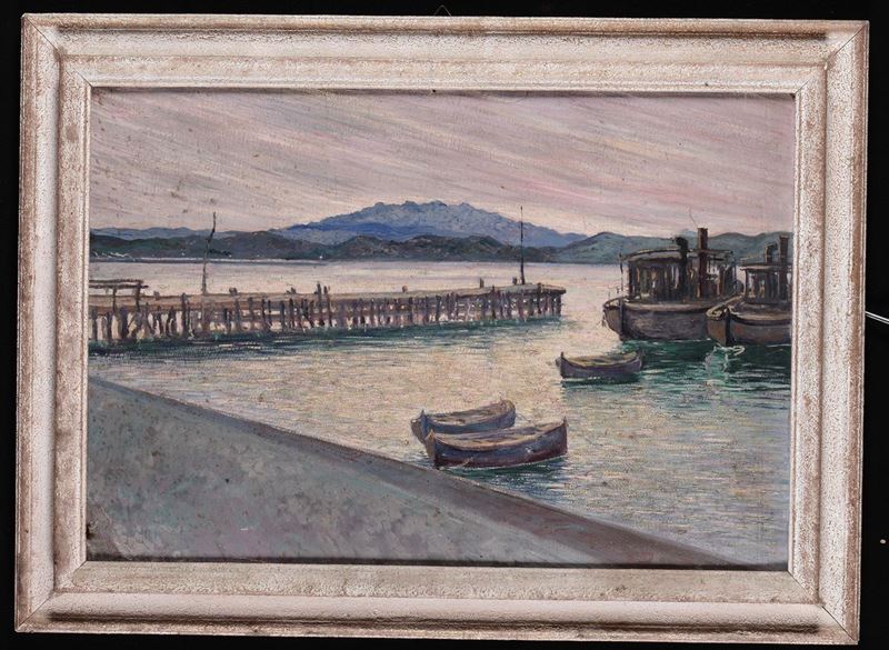 Ercole Salvatore Aprigliano (1892-1985), attribuito a Veduta marina  - Auction Antique and Old Masters - Cambi Casa d'Aste