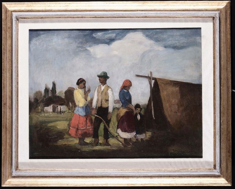 Bela Ivanyi Grunwald  (1867-1940) Figure  - Asta Antiquariato e Dipinti Antichi - Cambi Casa d'Aste