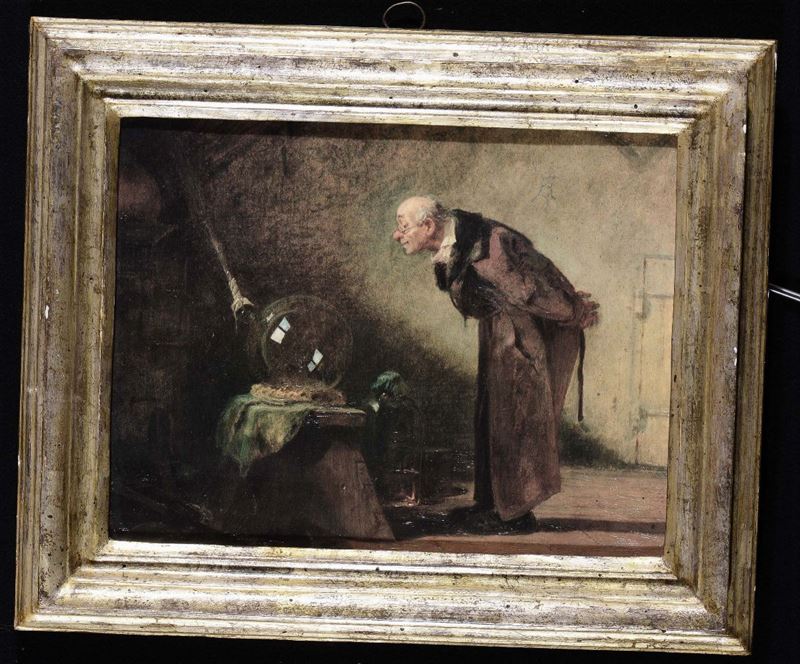 Anonimo del XIX secolo Vecchio con palla di vetro  - Asta Antiquariato e Dipinti Antichi - Cambi Casa d'Aste