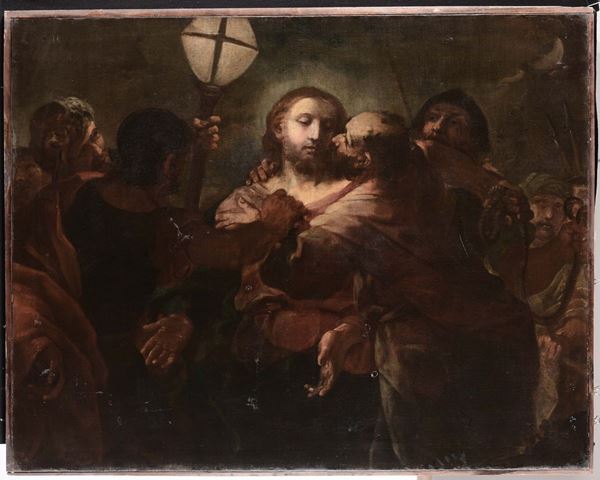 Scuola del XVII secolo Bacio di Giuda