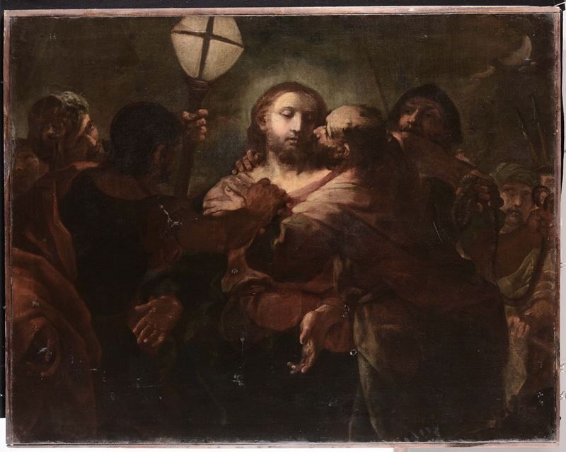 Scuola del XVII secolo Bacio di Giuda  - Asta Antiquariato e Dipinti Antichi - Cambi Casa d'Aste