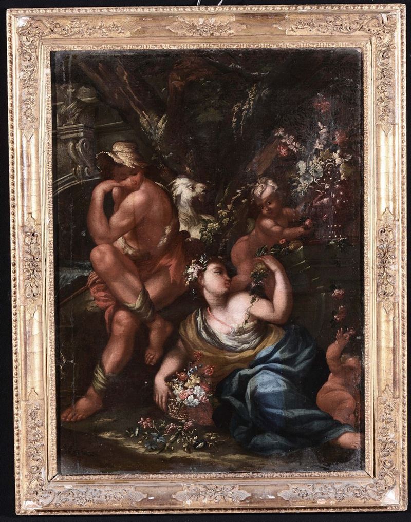 Scuola del XVIII secolo Allegoria  - Asta Antiquariato e Dipinti Antichi - Cambi Casa d'Aste