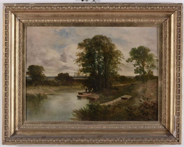 Vicat Cole (XIX secolo) Paesaggio fluviale, 1876
