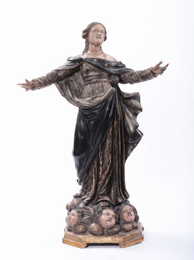 Scultore Napoletano del XVIII Secoloimmacolata con Teste di Cherubini