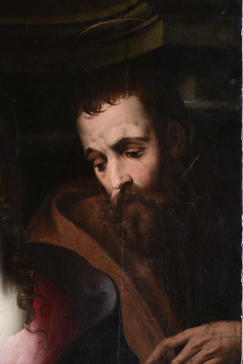 Francesco Brina (firenze 1540-1586)sacra Famiglia con Santa Elisabetta e San Giovannino