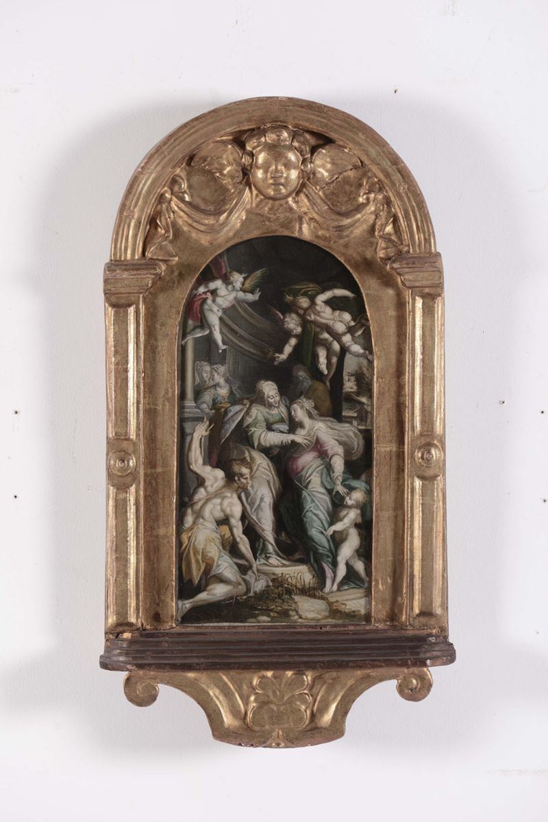 Scuola del XVI secolo Scena religiosa  - Auction Antique and Old Masters - Cambi Casa d'Aste