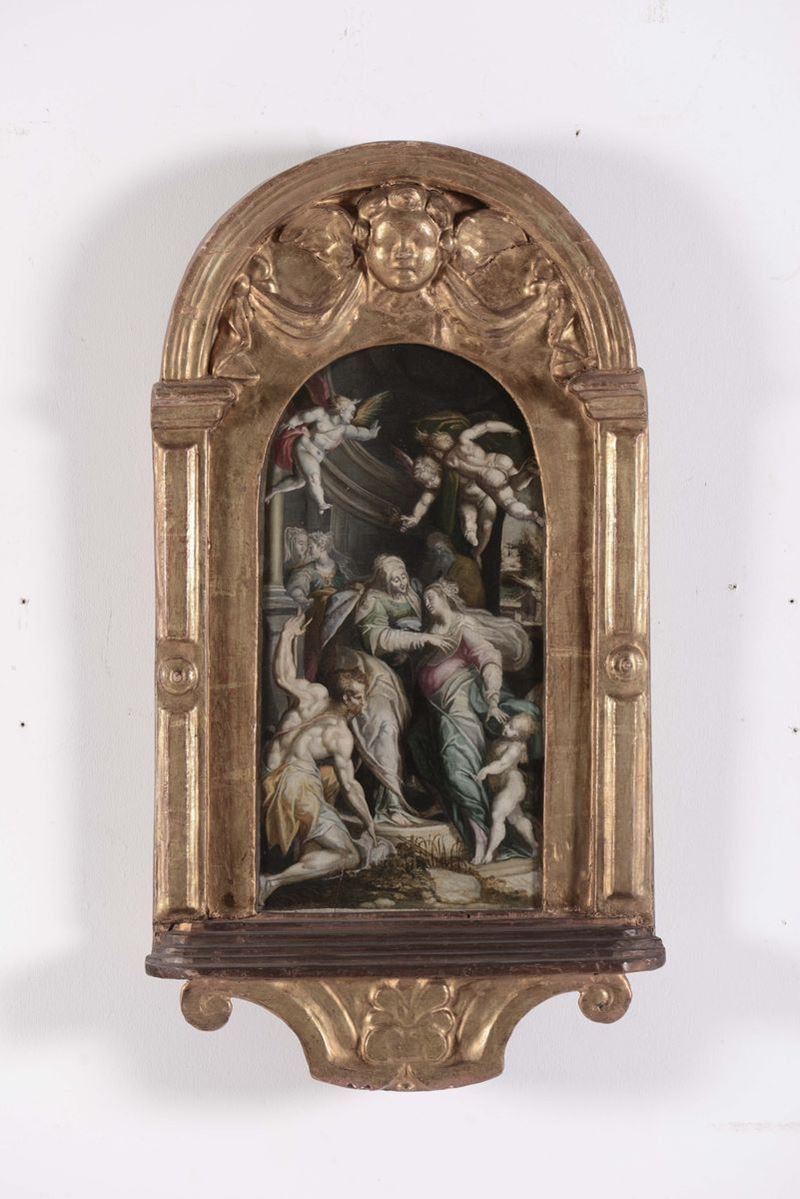 Scuola del XVI secolo Scena religiosa  - Asta Antiquariato e Dipinti Antichi - Cambi Casa d'Aste
