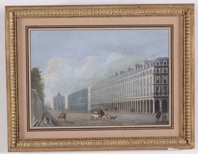 Anonimo del XIX Secolostrada con Palazzi
