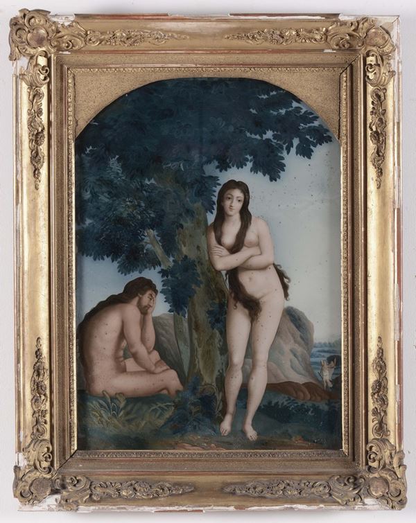 Scuola del XVIII secolo Adamo ed Eva