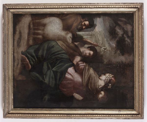 Scuola del XVIII secolo Sacra Famiglia con San Giovannino