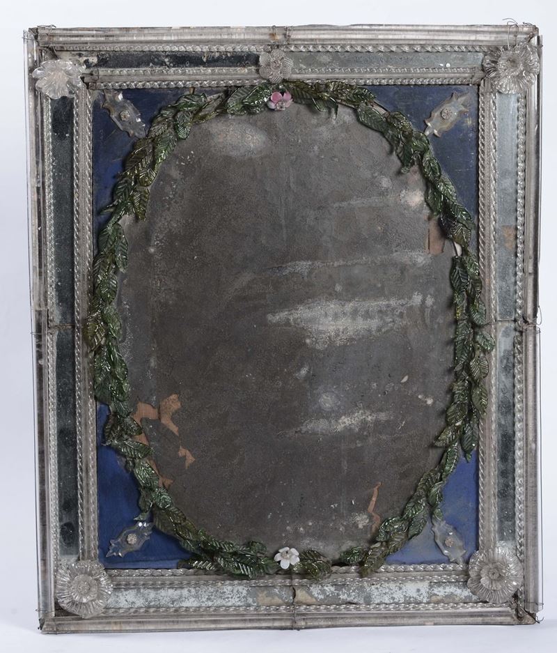 Specchio in vetro di Murano,  XX secolo  - Asta Antiquariato e Dipinti Antichi - Cambi Casa d'Aste