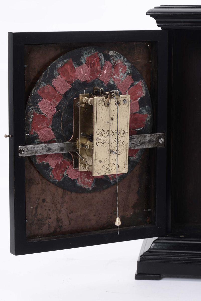 Orologio Notturno in Legno Ebanizzato, Stefano Panatti, Venezia 1659