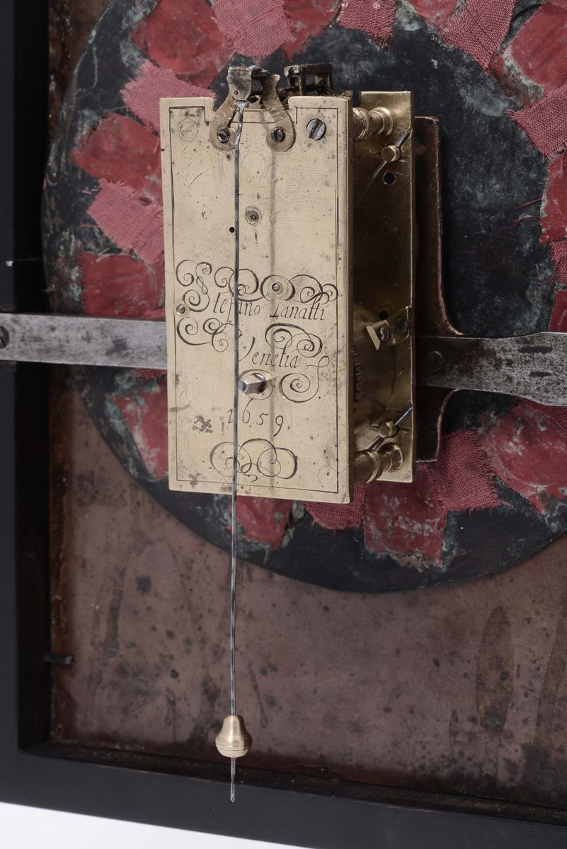 Orologio Notturno in Legno Ebanizzato, Stefano Panatti, Venezia 1659