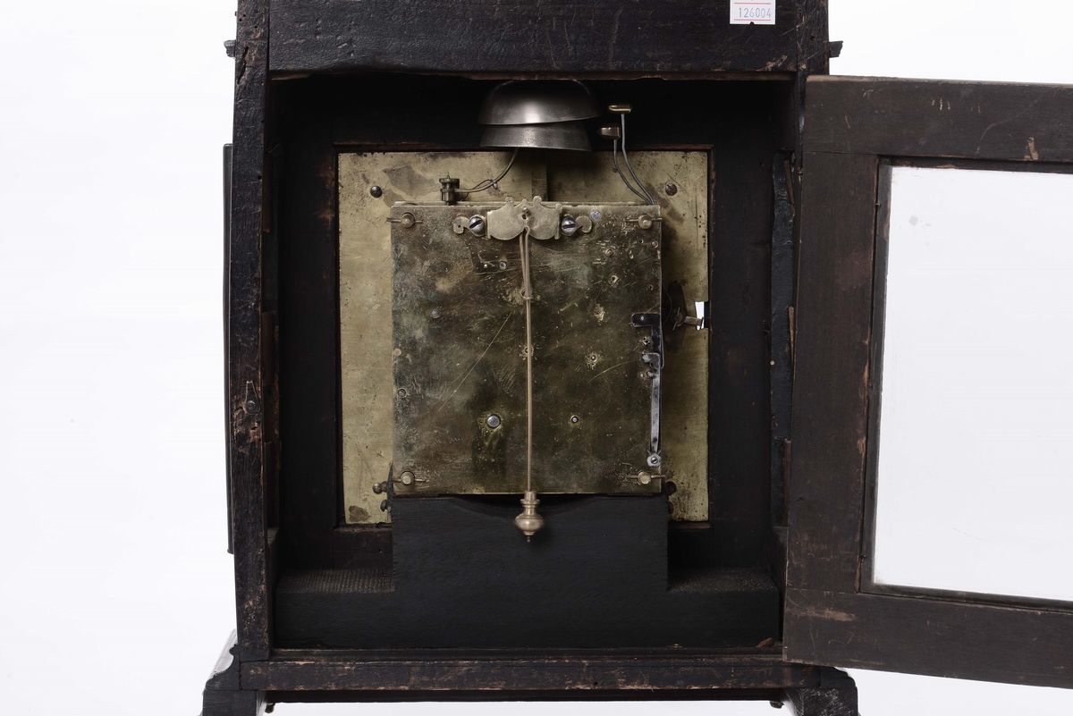Orologio Romana in Legno Lastronato con Palissandro e Applicazioni di Bronzi Dorati
