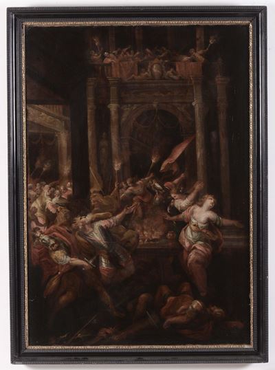 Andrea Celesti (1637-1712), Attribuito Aattentato al Re Priamo di Troia