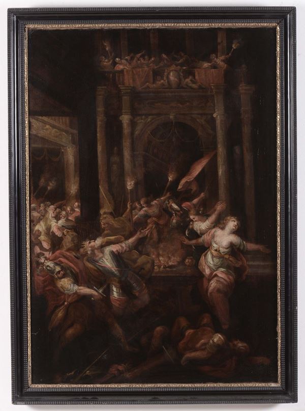 Andrea Celesti (1637-1712), attribuito a Attentato al re Priamo di Troia