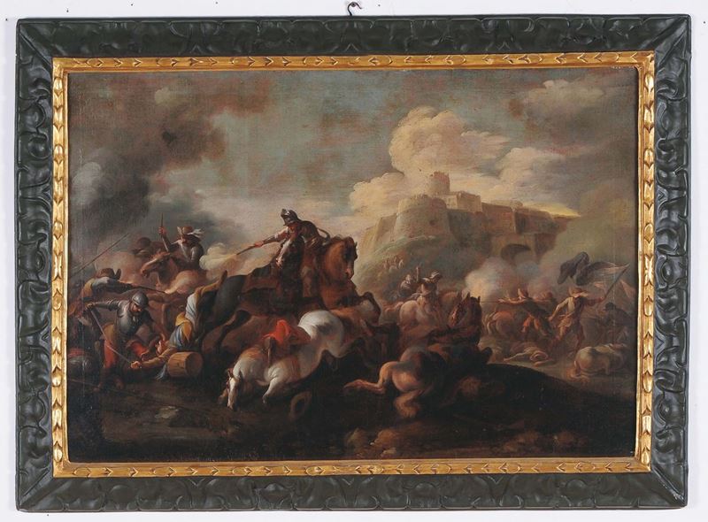 Francesco Monti detto Brescianino delle Battaglie (Brescia 1646-Parma 1712) Battaglia  - Auction Old Masters Paintings - Cambi Casa d'Aste