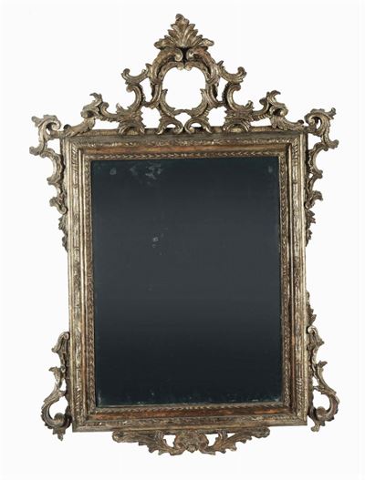 Specchiera Luigi XV in Legno Dorato a Mecca, XVIII-XIX Secolo