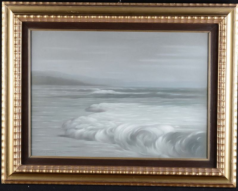 Sexto Canegallo (Genova Sestri Ponente 1892 - 1966) Marina  - Asta Antiquariato e Dipinti Antichi - Cambi Casa d'Aste