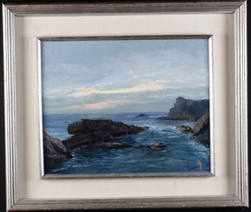 Giuseppe Arigliano  (Genova 1917 – La Spezia 1999) Marina  - Auction Antique and Old Masters - Cambi Casa d'Aste