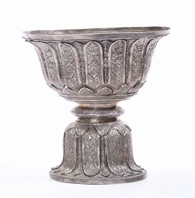 Coppa in Argento, Tibet XIX Secolo