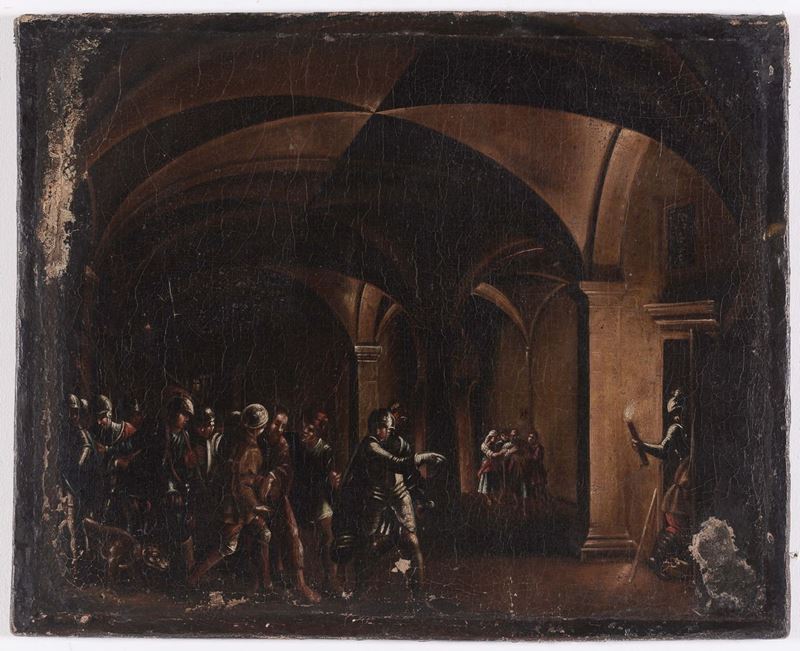 Scuola del XVIII secolo Cattura di Cristo  - Asta Antiquariato e Dipinti Antichi - Cambi Casa d'Aste