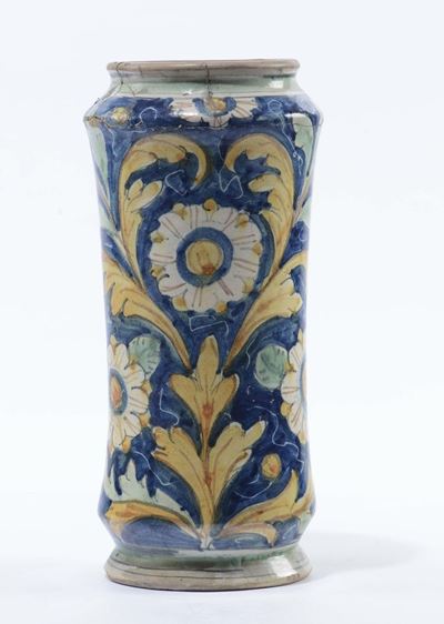 Albarello in Maiolica Policroma, Caltagirone XVIII Secolo