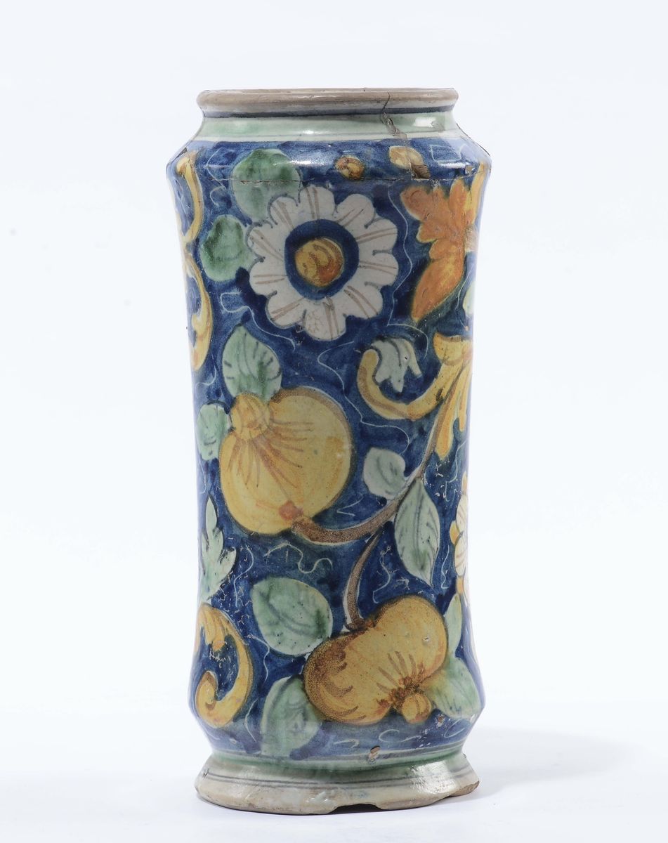 Albarello in Maiolica Policroma, Caltagirone XVIII Secolo