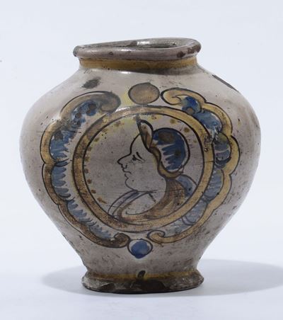 Boccia di Farmacia in Maiolica Policroma, Caltagirone Datata 1791