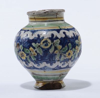 Boccia in Maiolica Policroma, Sicilia, Forse Caltagirone, XVIII Secolo