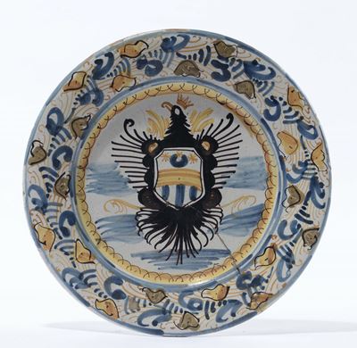 Piatto in Maiolica Policroma, XVIII Secolo