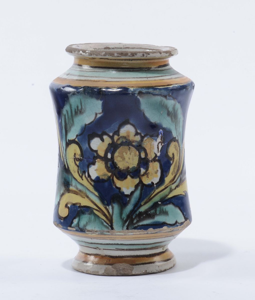 Albarello in Maiolica Policroma, Caltagirone XVIII Secolo