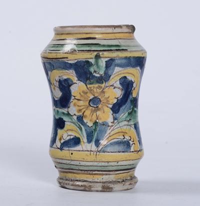 Albarello in Maiolica Policroma, Caltagirone XVIII Secolo
