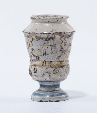 Albarello in Maiolica Policroma, Sicilia XVIII Secolo