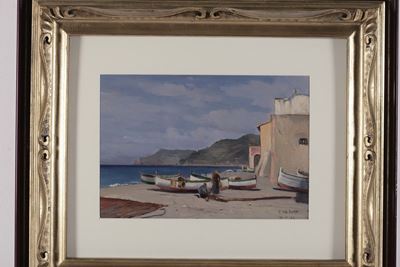 Giovanni Colmo (torino 1867 - 1947)pescatori a Riva
