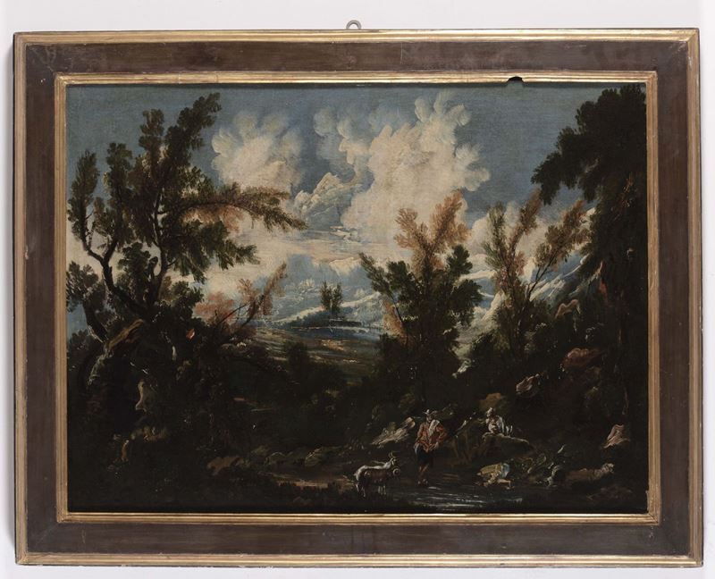 Antonio Francesco Peruzzini (1643-1724), attribuito a Paesaggio  - Asta Antiquariato e Dipinti Antichi - Cambi Casa d'Aste