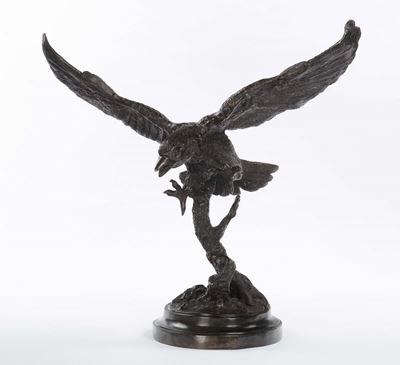 Scultura in Bronzo Raffigurante Aquila, XX Secolo