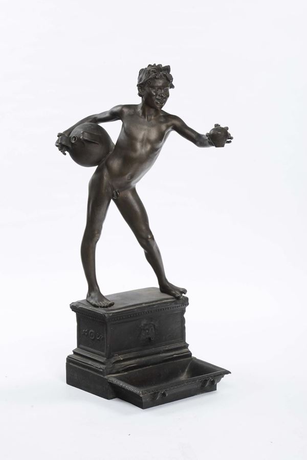 Scultura in bronzo raffigurante acquaiolo, XIX secolo