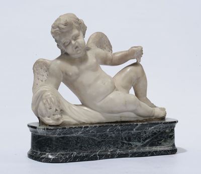 Scultore Romano del XVII Secoloputto con Teschio