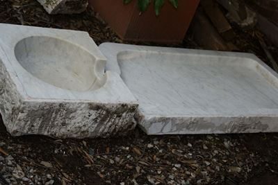 Lavandino in Marmo Bianco