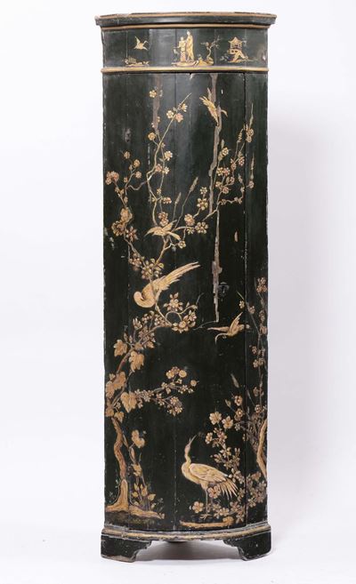 Angoliera in Legno Laccato e Dipinto, Venezia XVIII Secolo